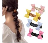 4 Pieces No Damage Soft Elastic Spiral Hair Ties, Hair Ties For Women Braided Telephone Spiral, Twisted Hair Wire Pony Hairwire, Soft Stretchy Hair Accessories (E)