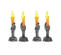 4 Pieces Skeleton Hands Skeleton Hands Hold Lit Candle Halloween Skull Candle Holder Light Halloween Decorative Candle Holder Hold Lit Candle Ghost fe