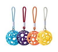 4 Pieces Small Pet Chew Toys - Bunny Hay Feeder |Cage Accessories with Lanyard For Hamsters Gerbils Chinchillas Guinea Pigs | Haay Feeding Ball For Rabbits | Hay Ball Dispenser F0r Small Pets Haay