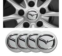 4 Pieces Tapones Adhesivos para Tapacubos, para Mazda CX-3 CX-5 CX-60 MX-30 Mazda 2 Mazda 3 Mazda 6 56mm Tapacubos de Ruedas Tapas Centrales Material Impermeable al Agua Accesorios de Estilo