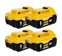 4 Pieza 20V 6.0Ah Batería Recargable De Ion Litio Compatible con Dewalt MAX/DCD/DCF/DCG/ DCB206 DCB200 Herramienta Eléctrica Sin Cable Accesorios