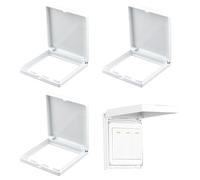 4 Pieza Autoadhesivo Cubierta Toma Corriente Tipo 86 Tapa Enchufes Pared Tapa para Enchufes de Estanco Exterior Pared Protector de Enchufes Exterior para Baño Cocina