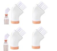 [4 PIEZA] Cepillo De Limpieza Pequeño Para Grietas, Limpiador De Lechada Que Se Puede Conectar A Botellas De Agua Mineral, Cepillos De Limpieza Para Espacios Pequeños, Azulejos Pared, Marco Ventana