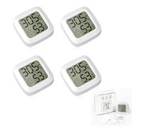 4 pieza Mini Termómetro Higrómetro Digital,Medidor de Temperatura y Humedad,Pantalla LED con Logo de Confort para Termometro Ambiental para Hogar Oficina Dormitorio Jardín