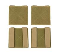 4 Pieza Molle Panel Parche, 10 x 10 cm Tabla de Parches Morales, Molle Panel Klett Accesorios, Adecuado Para Mochilas Al Aire Libre, Accesorios de Bricolaje (Caqui)