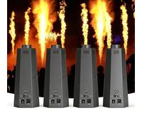 4 Pieza Proyector de llamas DJ Jet Flame de 150 W con control DMX, ideal para conciertos, espectáculos, fiestas, Halloween, Navidad y eventos deportivos