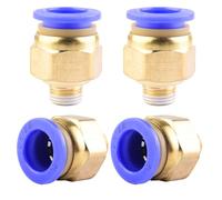 4 piezas 12 mm 1/8′′ PT rosca exterior recta conectores de conexión rápida manguera de inserción neumática conector rápido