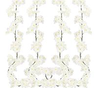 4 Piezas 180cm Guirnalda de Flores de Cerezo Artificiales Colgante Vines Flores Artificiales de Sakura Guirnaldas De Vid Colgante Flores de Seda para Familiar la Fiesta Jardín Boda Navidad Decoración