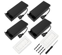 4 Piezas 18650 Soporte de Batería, KUOQIY 2 x 3.7V Caja de Soporte de Batería con Enchufe de Hembra USB y ON/OFF y Tapa, con 2 Piezas Caja de Batería de Plástico y Destornilladores y Tornillos