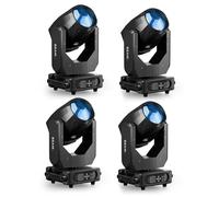 4 piezas 280W 10R Cabeza Móvil LED Luz de Escenario, RGBW Beam 14 Colores 17 Gobos con 24 Prisma 4 Modos de Control Luces de Fiesta para Halloween DJ bar cumpleaños discoteca