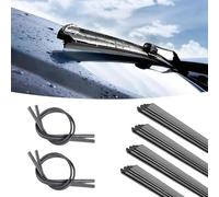 4 Piezas 35cm Gomas Limpiaparabrisas Coche Goma Parabrisas Escobillas Goma Boneless Goma Limpiaparabrisas Universal Recambio de Escobilla Limpiaparabrisas de Goma Apto para Coches, Autobuses, Camiones
