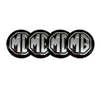 4 Piezas 3D Silicona Adhesivo Pegatinas Stickers para Tapas de Rueda de Centro para MG MG3 / MG4 EV / MG5 / MG6 / MG HS/MG, Adhesivo de Tapacubos Elegante,60MM