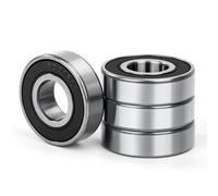 4 piezas 6001-2RS Rodamientos de bolas 12x28x8mm Acero Cromado y Pre-lubricado, 6001RS Rodamiento Rígido de Bolas profunda con Doble Sello de Goma, para Cojinetes de Patines, Skateboard