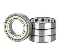 4 Piezas 6006ZZ Rodamiento de Bolas, 30x55x13mm Acero cromado con Doble junta metálica, Pre-lubricado, 6006Z Rodamientos Rígido De Bolas para Monopatines, Scooters