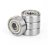 4 Piezas 606ZZ Rodamientos de Bolas Miniatura, 6x17x6mm Rodamiento de Bolas con Ranura Profunda, Acero al cromo, Doble Blindaje de Metal, 606-2Z, para monopatines, Scooters, Patines