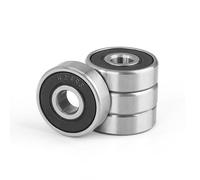 4 Piezas 624-2RS Rodamientos de Bolas 4x13x5mm, Acero al Cromo y Prelubricados, Rodamientos Rígidos de Goma Miniaturas con doble blindaje, para Monopatines, Patines de Rueda, patines en línea