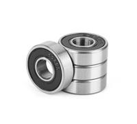 4 Piezas 696-2RS Rodamientos de Bolas 6x15x5mm, Acero al Cromo y Prelubricados, Rodamientos Rígidos de Goma Miniaturas con doble blindaje, para Monopatines, Patines de Rueda, patines en línea