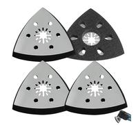 4 piezas 90 mm Multitool Pad de Lijado丨Placa de Lijado Triangular丨Placa de Lijado para Lijadora Triangular丨Lijado en las esquinas 丨Eficiente Sin Esquinas Muertas