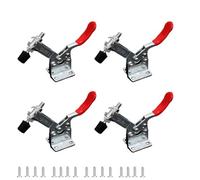 4 Piezas Abrazadera de Palanca Horizontal GH-201-B, Juego de Liberación Rápida 90 KG/ 201 lb Toggle Clamp de Metal Sargentos Carpintero Herramientas Manuales para Funcionamiento de Máquina