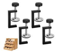 4 Piezas Abrazadera G Ajustable Kit, 10-57mm Rango de Sujeción Abrazaderas Metalicas Abrazaderas Fijación Herramientas de Carpinteria para Fijar Cajón Madera Mesas