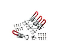 4 Piezas Abrazaderas de Palanca Regulable, Cierre de Palanca de Metal Pequeño, Abrazadera de Pestillo con Tornillo de Montaje, para Puerta y Gabinete