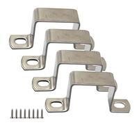 4 piezas abrazaderas de tubo cuadrado de acero inoxidable 304 M70x70, clips abrazaderas de tubo en U para manguera, hebillas soportes en U abrazaderas de sillín