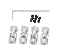 4 piezas Acoplador Junta Universal,Junta Forma U Eje de Dirección Cardán Conector para Barcos Repuestos Coche Accesorios DIY(4x5mm)