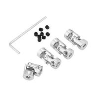 4 piezas Acoplador Junta Universal,Junta Forma U Eje de Dirección Cardán Conector para Barcos Repuestos Coche Accesorios DIY(6x6mm)
