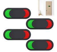 4 Piezas Acrílico Sinal de Privacidade 10x4 cm, Señal de Ocupado Libre, Autoadhesivo Placa de Puerta de Privacidad, Deslizador No Molestar Puerta para Oficina en Casa, Aseo, Baño, Sala de Conferencias