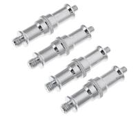 4 Piezas Adaptador de Tornillo Roscado 1/4 a 3/8 | Tornillo Convertidor Estándar, Uso en Vídeo y Viaje, Color Plata, Compacto y Ligero