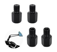 4 Piezas Adaptador Espejo Moto M10, Adaptador de Espejo Retrovisor de Motocicleta, Tornillos de Espejo de Scooter de Rosca Derecha M10 a Rosca Derecha/Izquierda M10