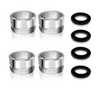 4 Piezas Adaptador Grifo, Adaptador Roscado Grifo Conector de Aireador para Grifo M22 A M18 Con Junta de Goma para Cocina Aireador Filtro de Agua