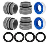 4 Piezas Adaptador Manguera Piscina, 4560 Conector Manguera Piscina 40 mm a 1 1/2 Pulgadas, Kit Conector Piscina, Compatible con Bombas de Filtro Intex Coleman