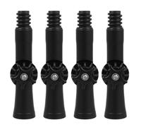 4 Piezas Adaptador Roscado Giratorio para Mango de Junta Angular | ABS Negro, Rosca Americana, Pieza Flexible para Varilla y Limpieza de Baldosas, Uso Extensión