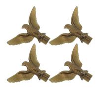 4 Piezas Adorno para Poste de Bandera de Águila Dorado de Plástico | Cabeza de Remate, Diseño Clásico y Elegante, Pieza Única para Exterior