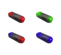 4 Piezas Alarma Simulada para Coche con Energía Solar, Falsa Alarma LED Intermitente para Coche con Energía Solar, Alarma de Coche de Larga Duración con Batería, Antirrobo Duradero de