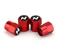 4 Piezas Aleación de Aluminio Válvula de neumático Resistente al Agua y al Polvo para Hyundai N Line i10 i20 i30 Sonata Tucson Azera Elantra Veloster Kona,Red