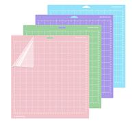 4 Piezas Alfombrilla de Corte para Cricut Explore Air 2/Air/One/Maker, 12X12” Agarre Estándar Ligero Fuerte Tapete de Corte, Adhesivo Bases Almohadilla Fombrilla de Corte para Cricut Joy (A)