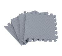 4 Piezas Alfombrillas Amortiguadoras EVA Plata | Suelo Protector Antirrayas, Reducción de Ruido, Uso Versátil en Casa y Gimnasio, Piezas 30x30x2,5 CM