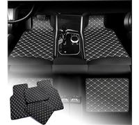 4 Piezas Alfombrillas de Coche para BMW 5er F11 Touring 2011-2016, Juego Completo de Alfombrillas de Cuero Delanteras y traseras,A