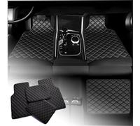 4 Piezas Alfombrillas de Coche para BMW 5er Series-5 Touring 520i 520d 520e 530i, Juego Completo de Alfombrillas de Cuero Delanteras y traseras,C