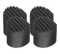4 Piezas Almohadilla de Goma Antideslizante, Negra | Repuesto Rápido, Protege Suelos Delicados, Resistente al Calor, para Escaleras de Aluminio, Interior