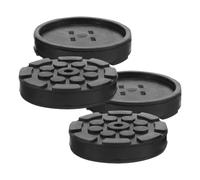 4 Piezas Almohadilla de Goma para Gato de Piso Ranurada Negra | Reduce Vibraciones y Ruido, Protege Pinch Welds, Instalación Fácil, para Vehículos y Mecánicos