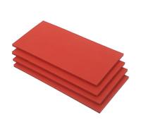 4 Piezas Almohadilla de Silicona para Prensa Térmica, 4x8 | Antideslizante y Resistente al Calor, Reemplazo para Trabajos de Sublimación, Color Naranja
