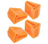 4 piezas Almohadilla para Pies de Escalera de Goma Naranja, 9,3x6,4x6,3cm | Protección para Suelos, Uso Interior en Mantenimiento Doméstico, para Técnicos y Aficionados al Bricolaje