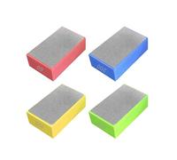 4 Piezas Almohadillas de Pulido Manual de Diamante, Bloques de Lijado para Moler Hormigón, 60#, 100#, 200#, 400#