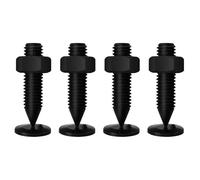 4 piezas Altavoces de metal Picos de aislamiento de vibraciones Almohadilla para pies amortiguadora Opción de rosca de 6 mm / 8 mm / 10 mm para reducir la resonancia Pies de altavoces antideslizantes