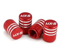4 Piezas Aluminio Coche Tapas para Válvulas para Mazda MX-5 Tapones Rueda Coche mit Sello Accesorios,D