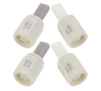 4 Piezas Amortiguador de Plástico de Tapa de Inodoro Blanco | Bisagra Roca Dama Senso Amortiguada, Conector Lateral de Repuesto para Baño, Reduce Impacto y Ruido