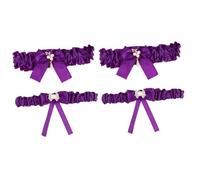 4 Piezas Anillo De Accesorios De Vestido De Novia Accesorios De Novia Liga De Fiesta Accesorio De Traje De Boda Liga Para La Novia Ligas Nupciales De La Boda Paño Púrpura SAFIGLE